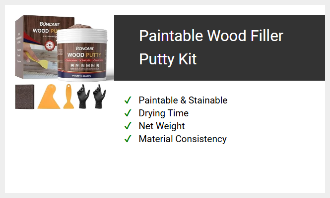 Paintable Wood Filler Putty Kit