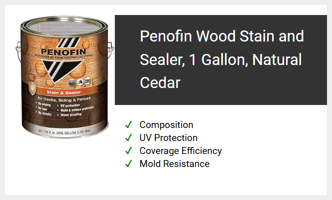 Penofin Wood Stain and Sealer, 1 Gallon, Natural Cedar