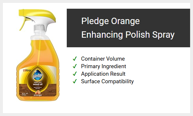 Pledge Orange Enhancing Polish Spray