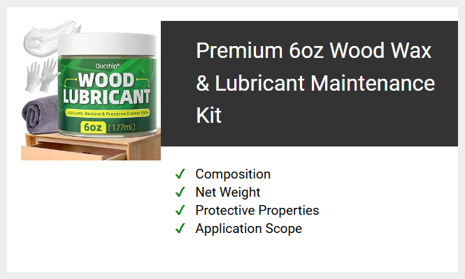 Premium 6oz Wood Wax & Lubricant Maintenance Kit