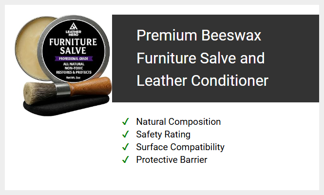 Premium Beeswax Furniture Salve and Leather Conditioner