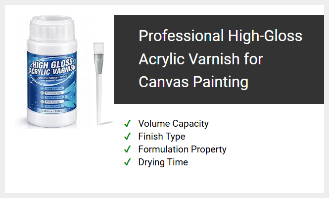Professional High-Gloss Acrylic Varnish for Canvas Painting