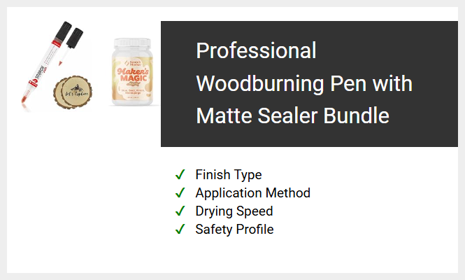 Professional Woodburning Pen with Matte Sealer Bundle