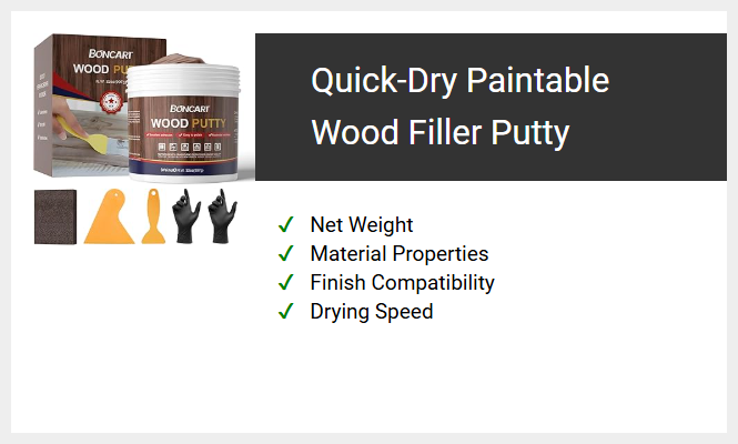 Quick-Dry Paintable Wood Filler Putty