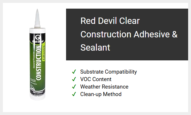 Red Devil Clear Construction Adhesive & Sealant