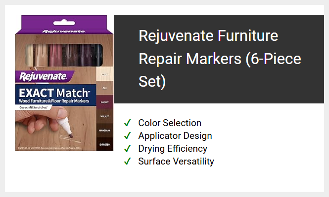 Rejuvenate Furniture Repair Markers (6-Piece Set)