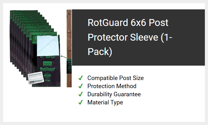 RotGuard 6x6 Post Protector Sleeve (1-Pack)