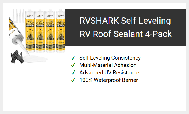 RVSHARK Self-Leveling RV Roof Sealant 4-Pack