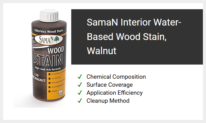 SamaN Interior Water-Based Wood Stain, Walnut