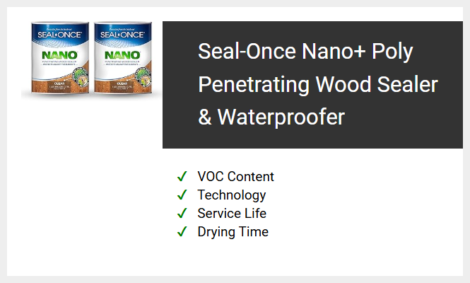 Seal-Once Nano+ Poly Penetrating Wood Sealer & Waterproofer