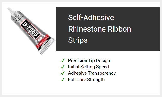 Self-Adhesive Rhinestone Ribbon Strips