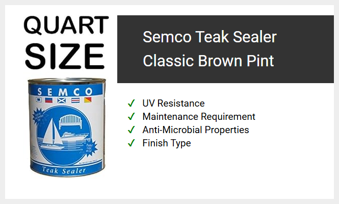 Semco Teak Sealer Classic Brown Pint