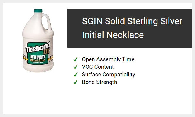 SGIN Solid Sterling Silver Initial Necklace