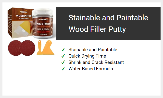 Stainable and Paintable Wood Filler Putty