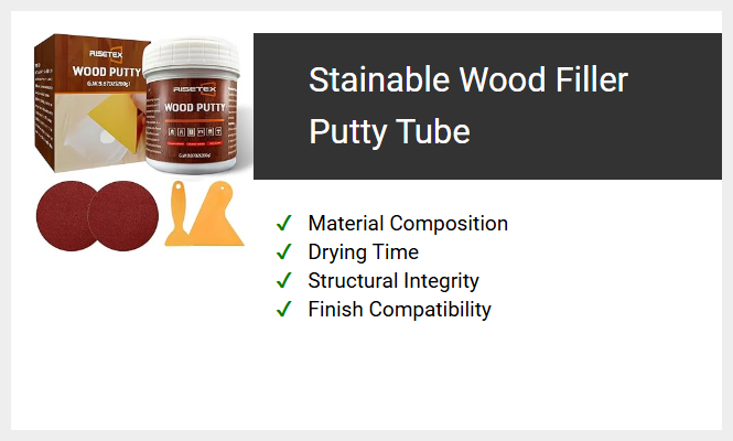 Stainable Wood Filler Putty Tube