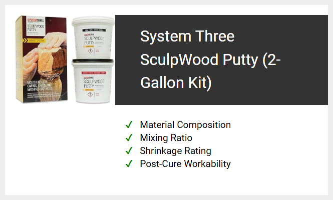 System Three SculpWood Putty (2-Gallon Kit)