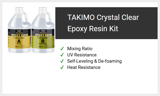 TAKIMO Crystal Clear Epoxy Resin Kit