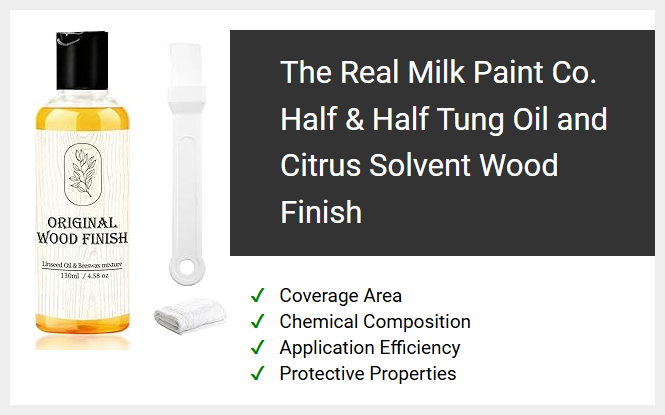The Real Milk Paint Co. Half & Half Tung Oil and Citrus Solvent Wood Finish