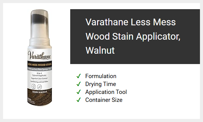 Varathane Less Mess Wood Stain Applicator, Walnut