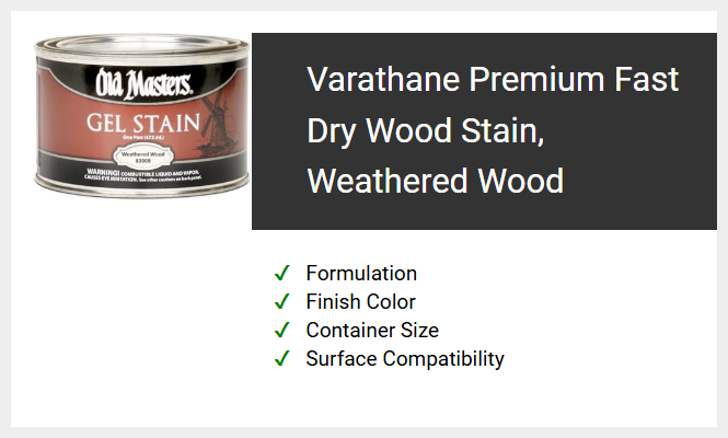 Varathane Premium Fast Dry Wood Stain, Weathered Wood