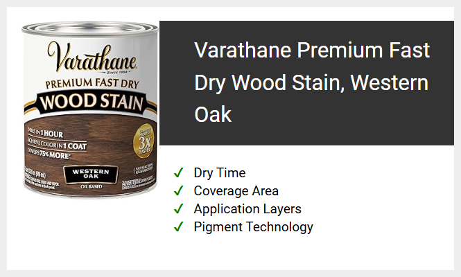 Varathane Premium Fast Dry Wood Stain, Western Oak