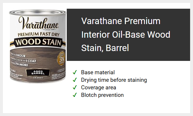 Varathane Premium Interior Oil-Base Wood Stain, Barrel