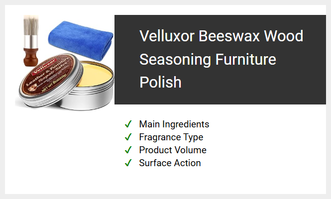 Velluxor Beeswax Wood Seasoning Furniture Polish