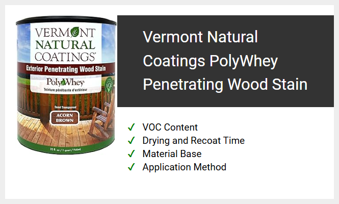 Vermont Natural Coatings PolyWhey Penetrating Wood Stain