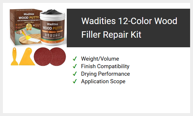 Wadities 12-Color Wood Filler Repair Kit