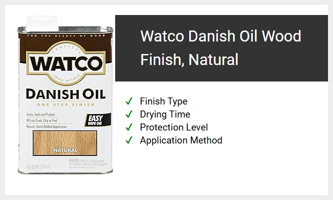 Watco Danish Oil Wood Finish, Natural