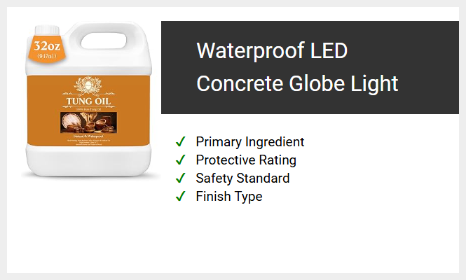 Waterproof LED Concrete Globe Light