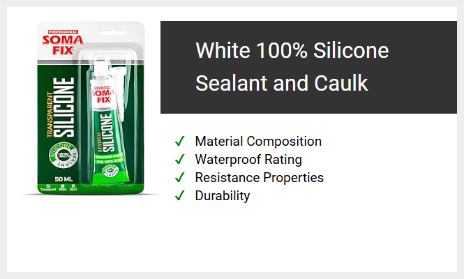 White 100% Silicone Sealant and Caulk