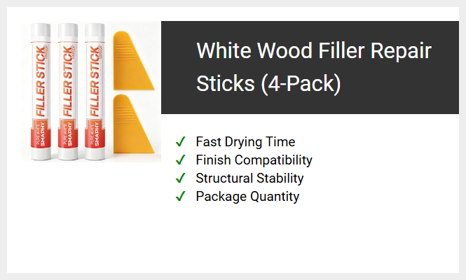 White Wood Filler Repair Sticks (4-Pack)