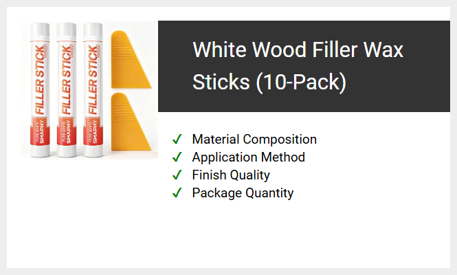 White Wood Filler Wax Sticks (10-Pack)