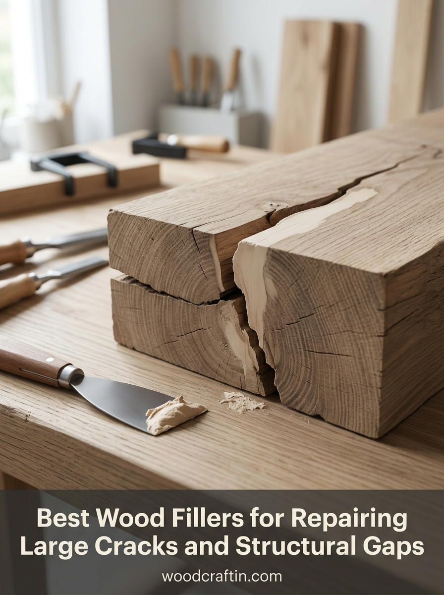 Best Wood Fillers for Repairing Large Cracks and Structural Gaps