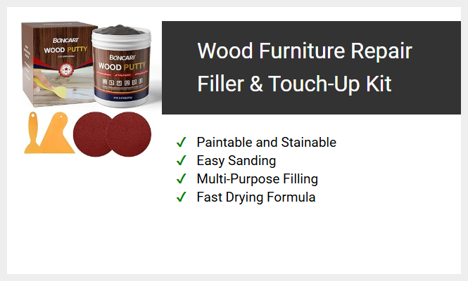 Wood Furniture Repair Filler & Touch-Up Kit