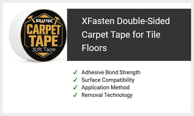 XFasten Double-Sided Carpet Tape for Tile Floors
