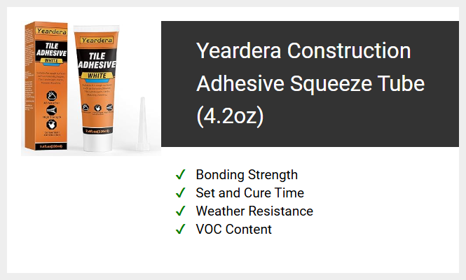 Yeardera Construction Adhesive Squeeze Tube (4.2oz)