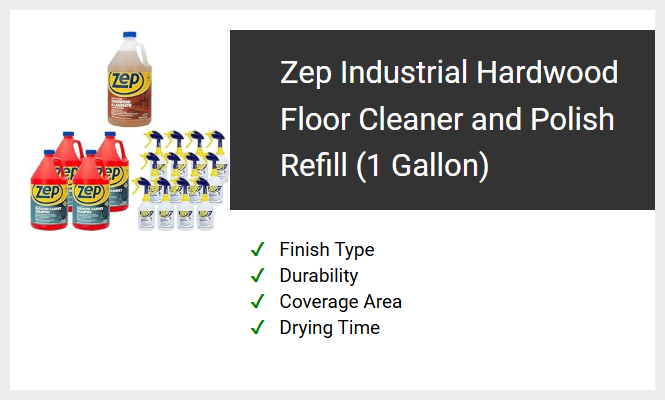 Zep Industrial Hardwood Floor Cleaner and Polish Refill (1 Gallon)