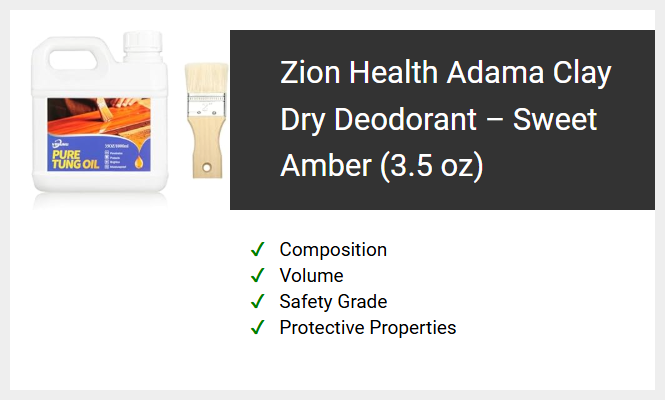 Zion Health Adama Clay Dry Deodorant – Sweet Amber (3.5 oz)