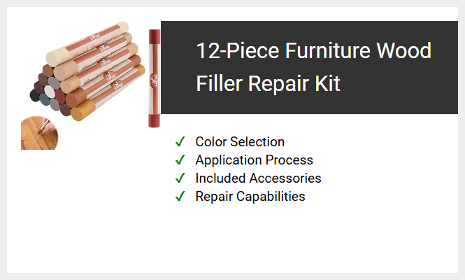 12-Piece Furniture Wood Filler Repair Kit