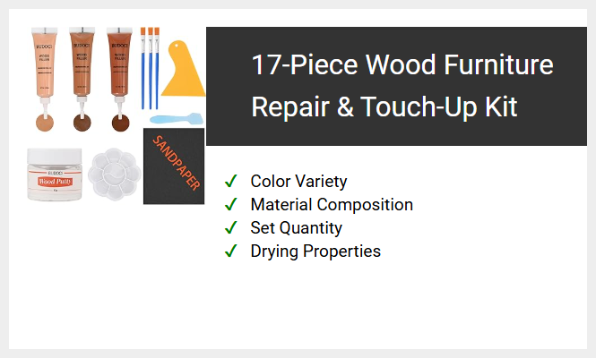 17-Piece Wood Furniture Repair & Touch-Up Kit