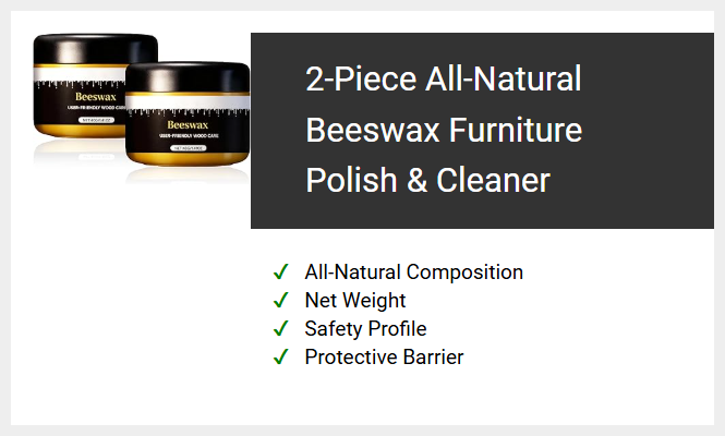 2-Piece All-Natural Beeswax Furniture Polish & Cleaner