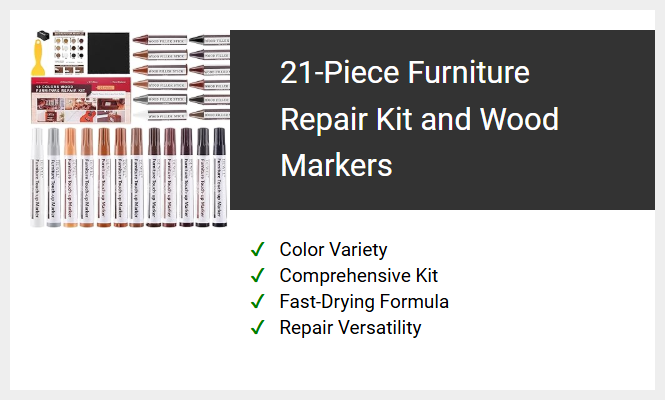 21-Piece Furniture Repair Kit and Wood Markers