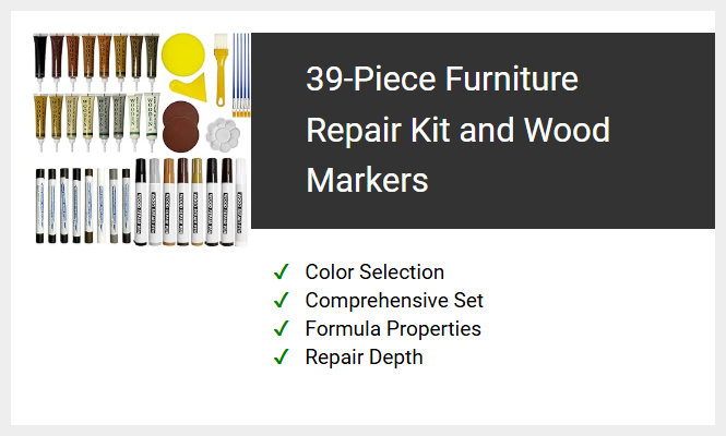 39-Piece Furniture Repair Kit and Wood Markers