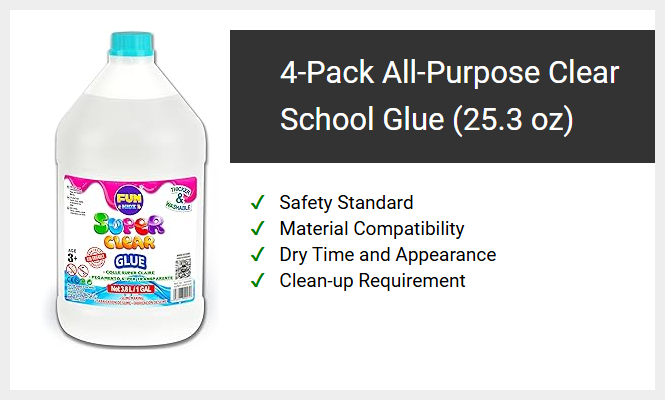 4-Pack All-Purpose Clear School Glue (25.3 oz)