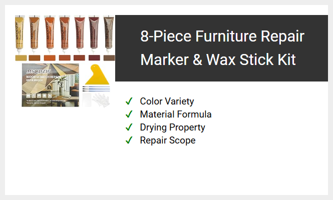 8-Piece Furniture Repair Marker & Wax Stick Kit