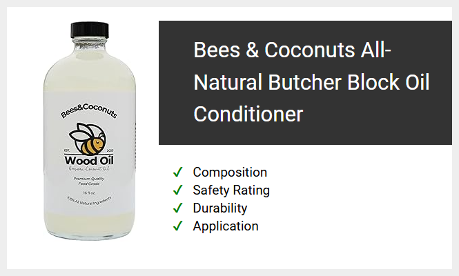 Bees & Coconuts All-Natural Butcher Block Oil Conditioner