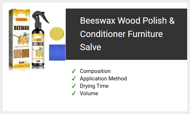 Beeswax Wood Polish & Conditioner Furniture Salve