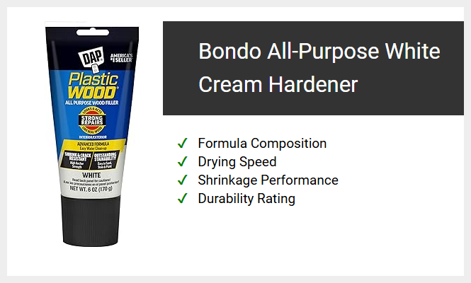 Bondo All-Purpose White Cream Hardener